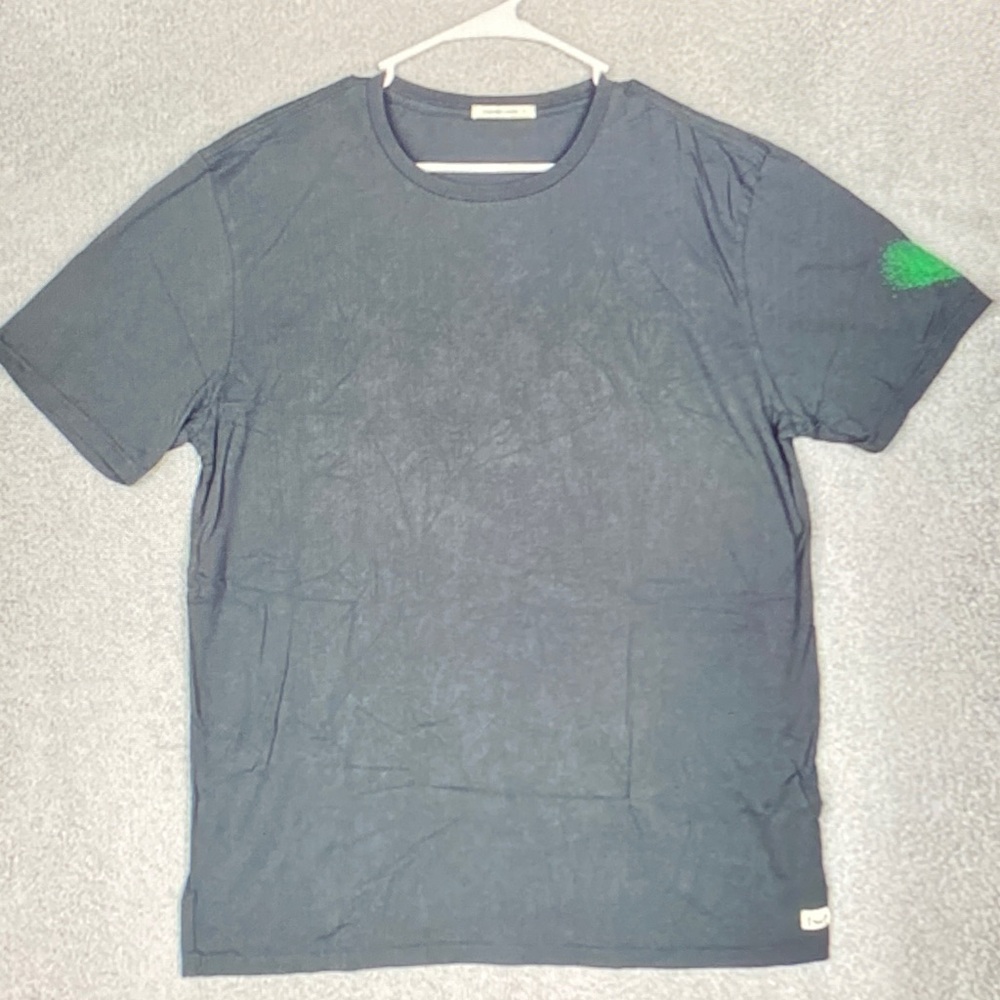 Marine Layer Dark Blue Tee with Green Accent